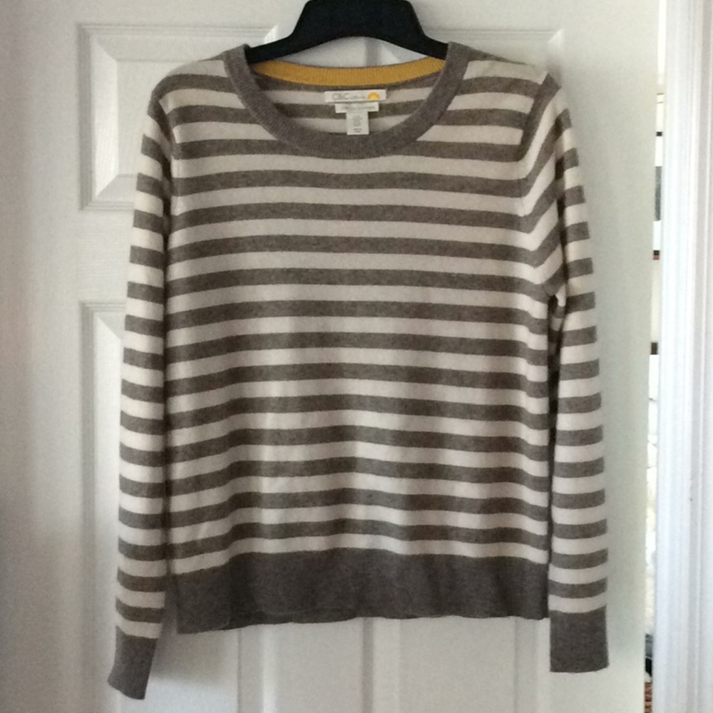 C&C California 100% Cashmere Striped Sweater